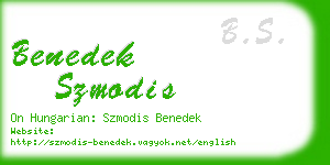 benedek szmodis business card